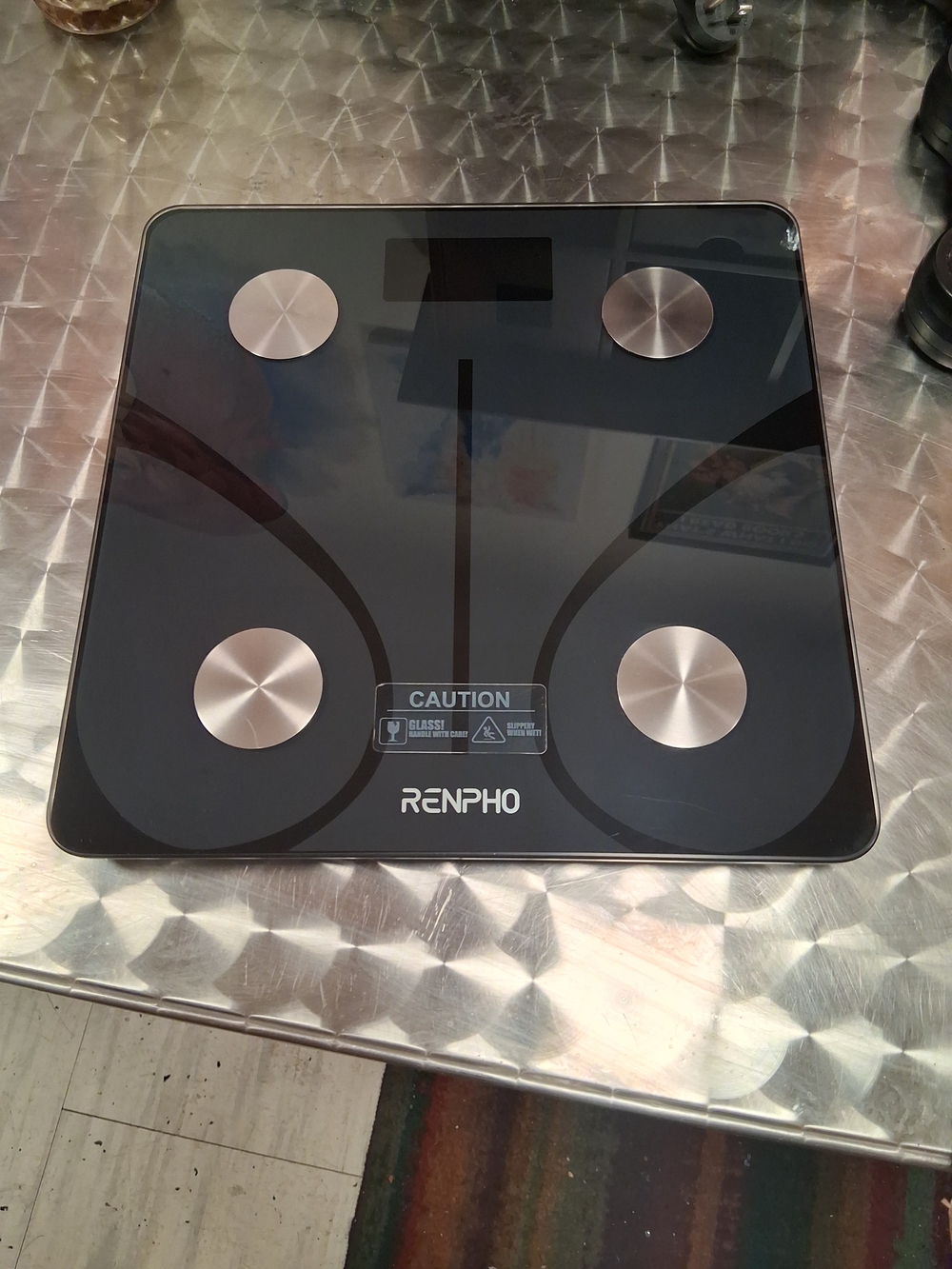 RENPHO Black Glass Digital Body Scale - Smart Bathroom Scale